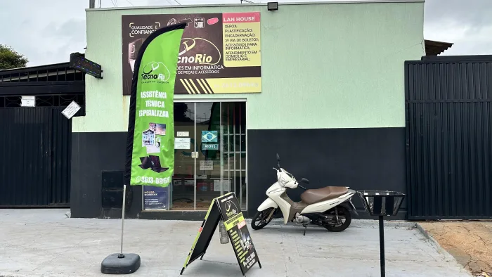 Fachada da loja TecnoRio, assistência técnica em Rio Verde-GO